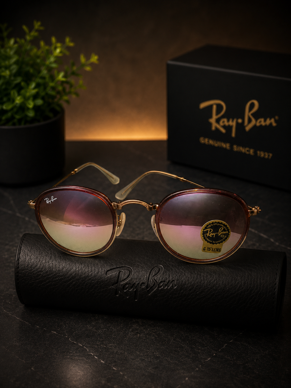 Vintage Round Frame Rayban First Copy Sunglasses