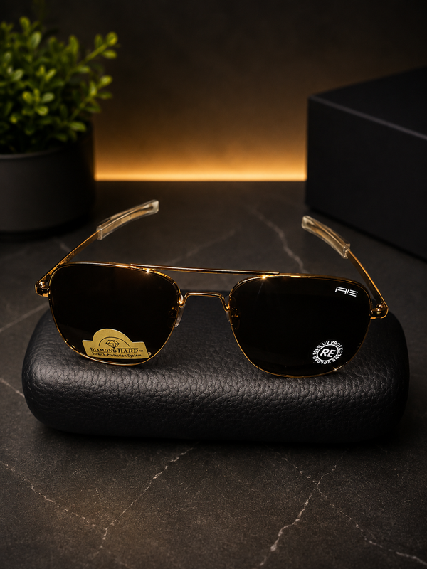 Classic Black Aviator Army First Copy Sunglasses
