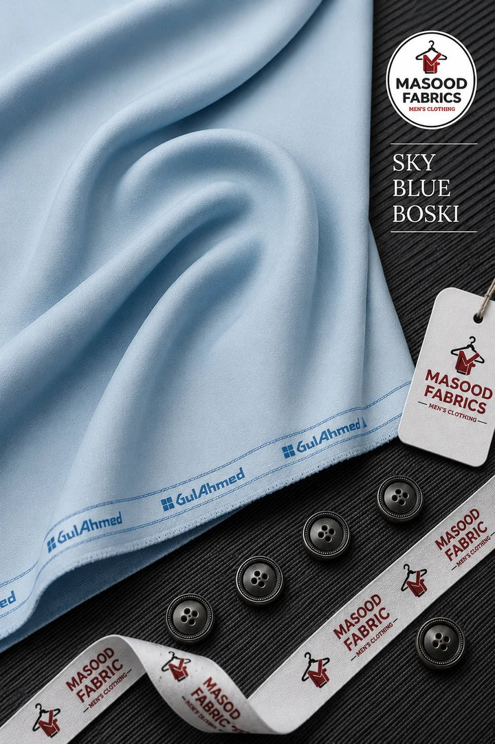 Sky Blue Colour Premium Boski| A Premium Redefined 4 Season Stuff