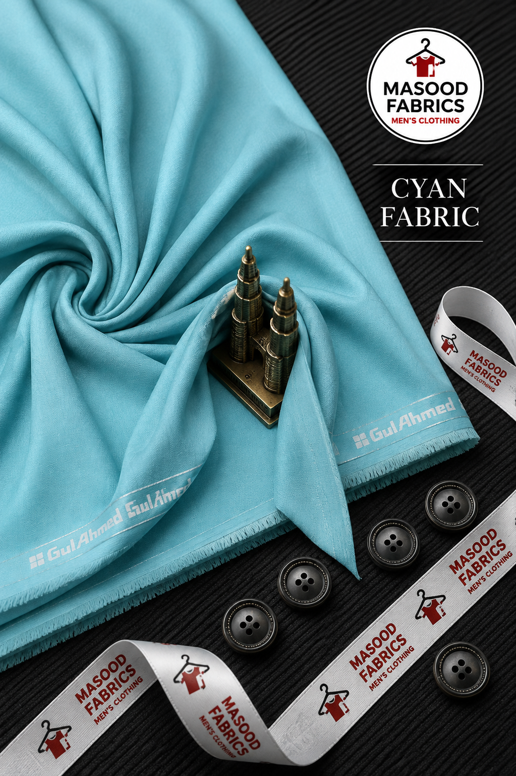 Cyan Colour Premium Boski| A Premium Redefined 4 Season Stuff