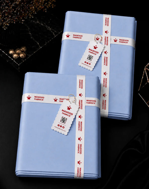 Sky Blue - Premium Paper Cotton Unstitched Men's Suit