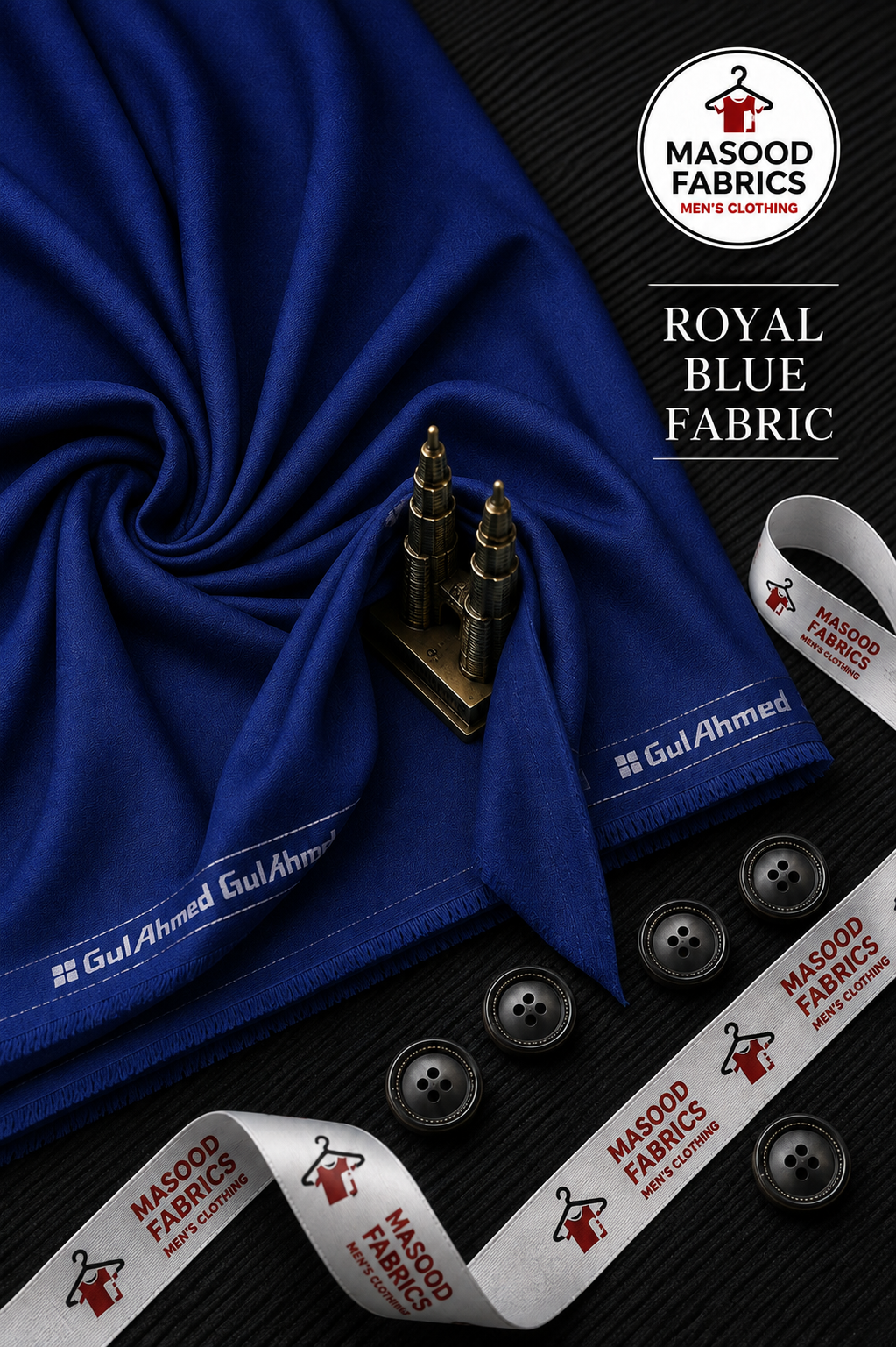 Royal Blue Colour Premium Boski| A Premium Redefined 4 Season Stuff