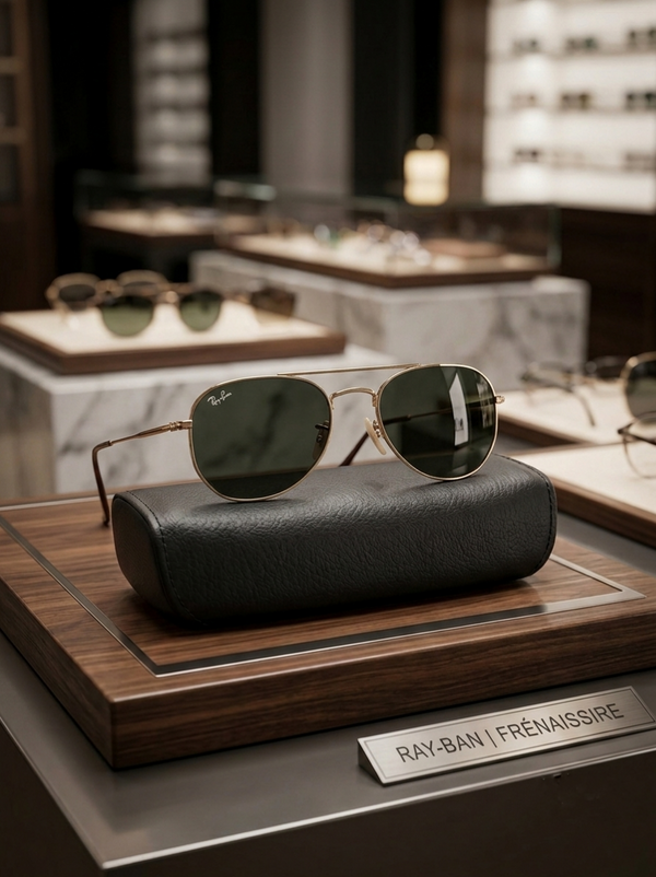 Classic Gold Aviator Metal Frame Rayban First Copy Sunglasses