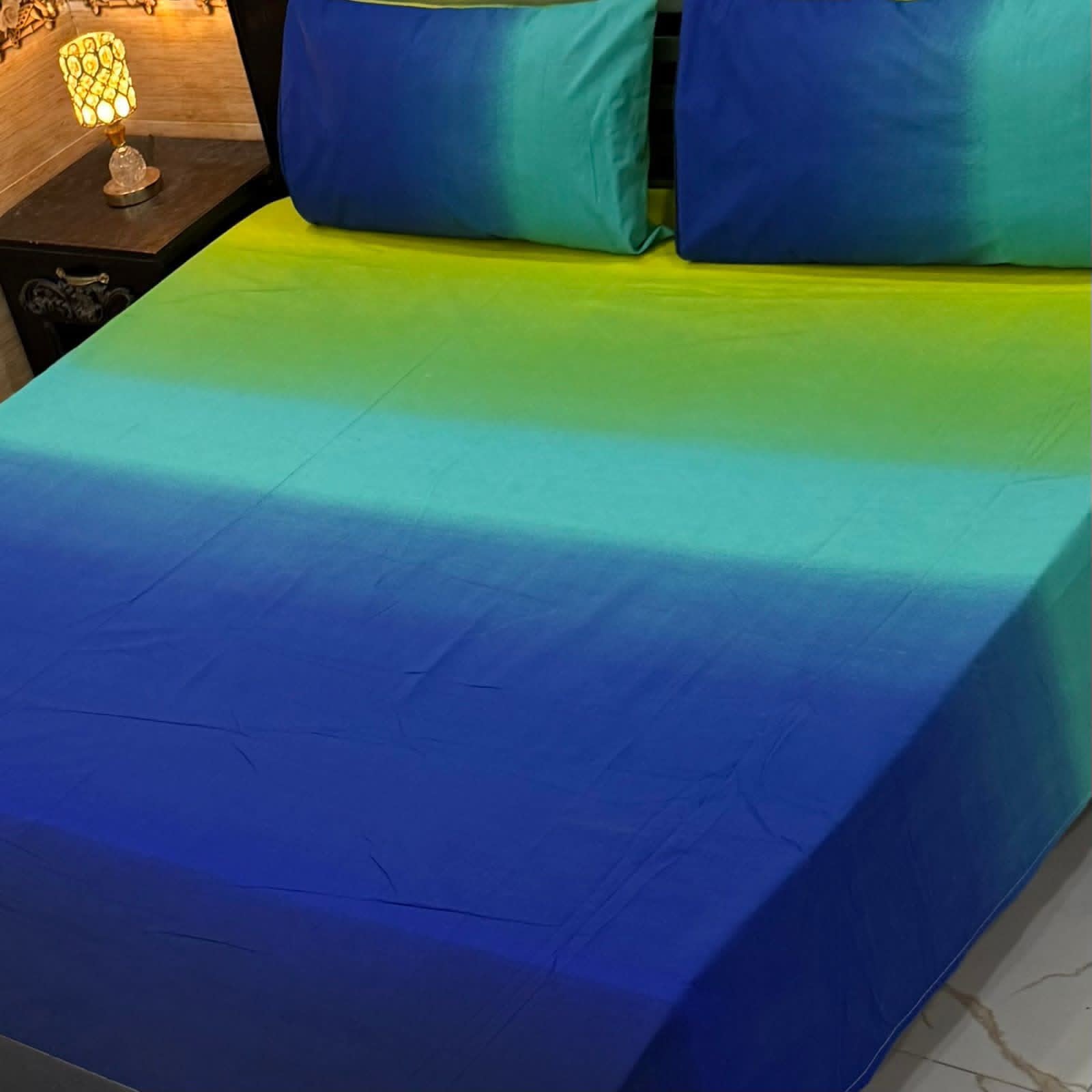 Premium Pure Cotton Gradient Bedsheet Set