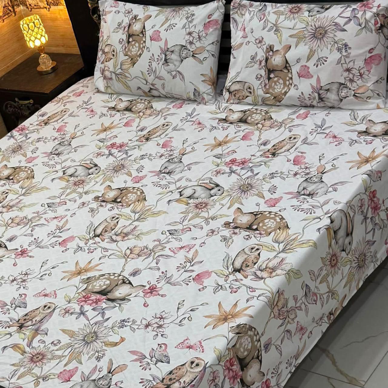 Woodland Dreams Cotton Bedsheet Set